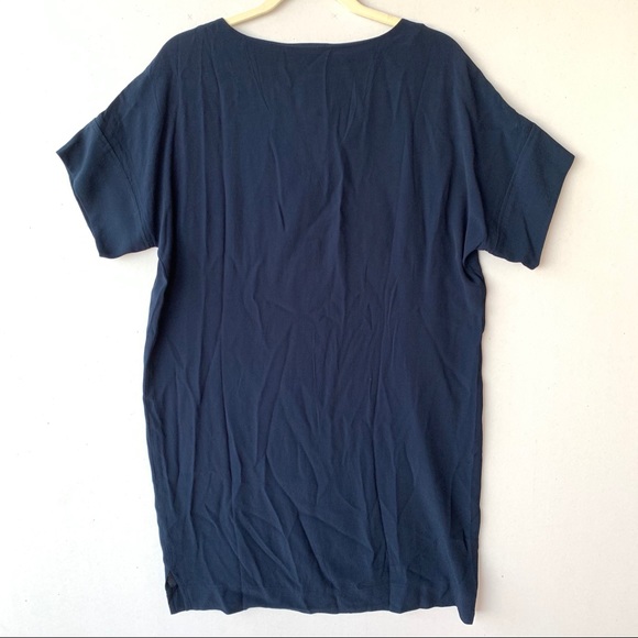 Madewell Novel Short Sleeve Shift Dress Navy sizeM - Picture 2 of 6